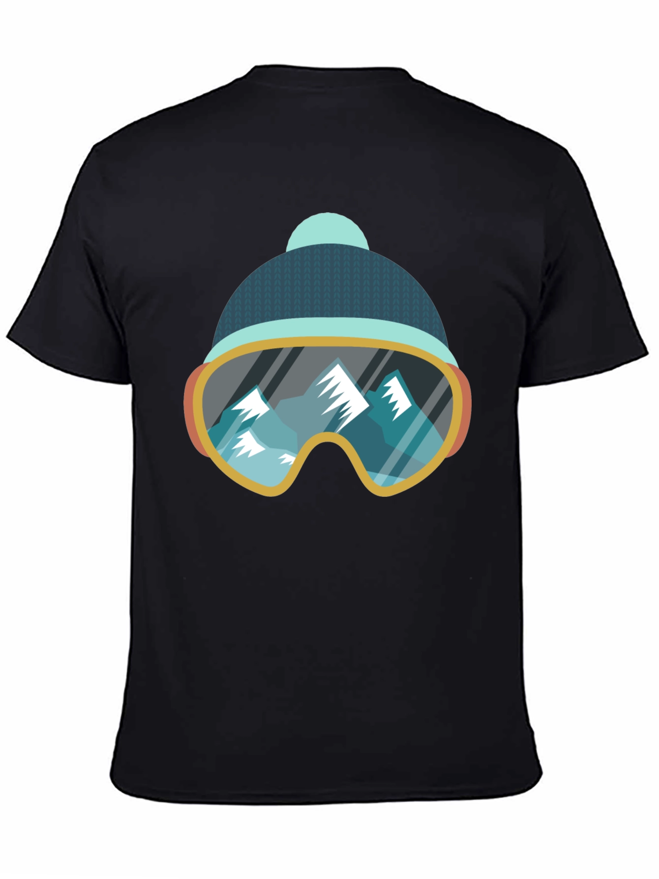 Cool Ski Goggles Mountain Graphic Tee