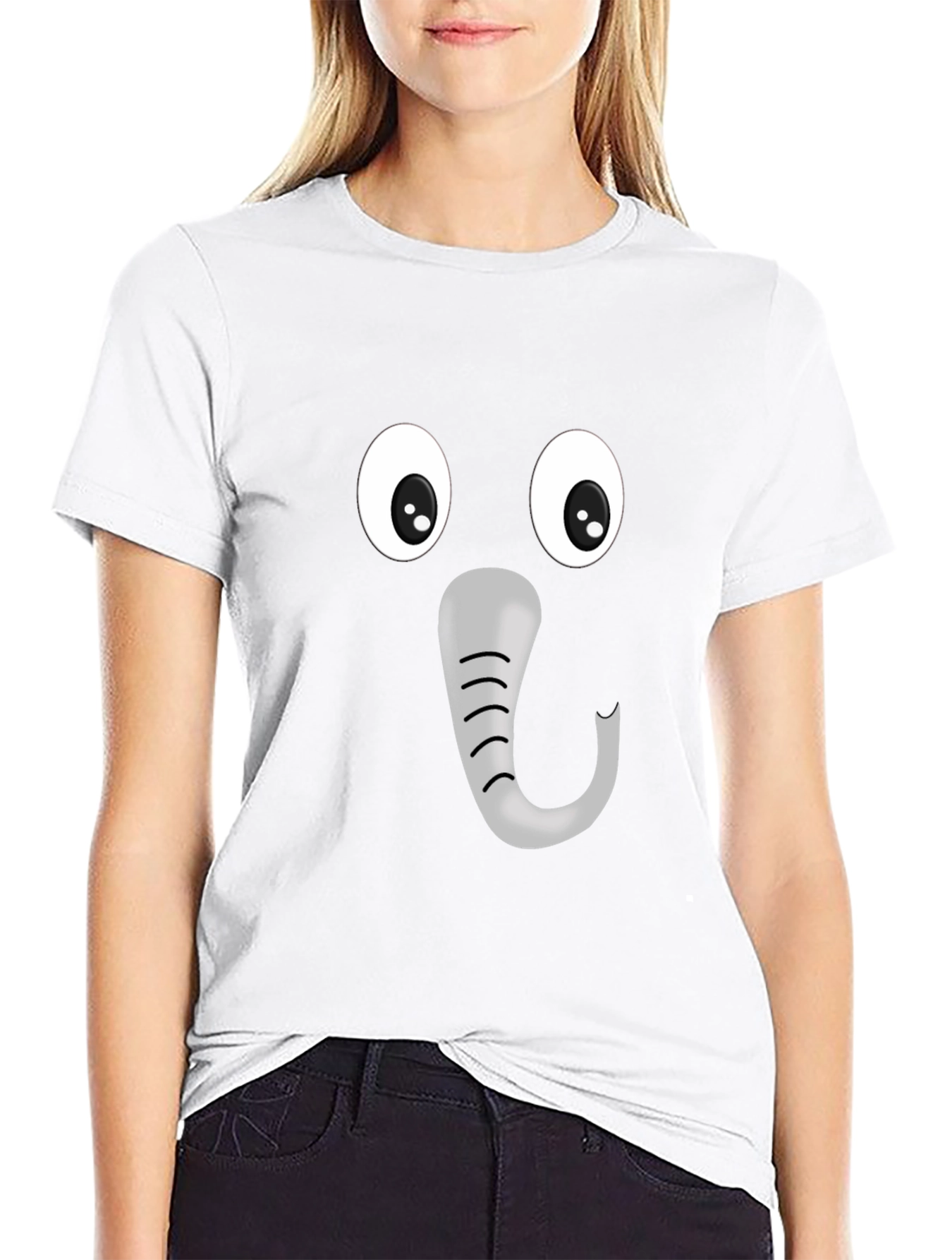 Elephant Face Graphic T-Shirt - Fun & Unique Design