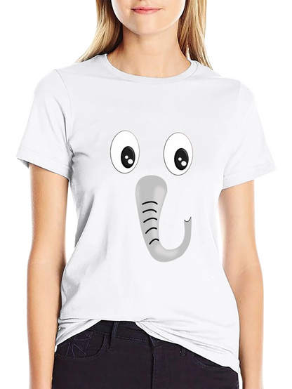 Elephant Face Graphic T-Shirt - Fun & Unique Design