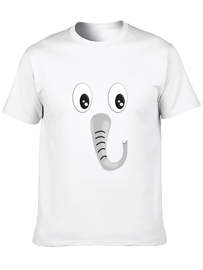 Elephant Face Graphic T-Shirt - Fun & Unique Design