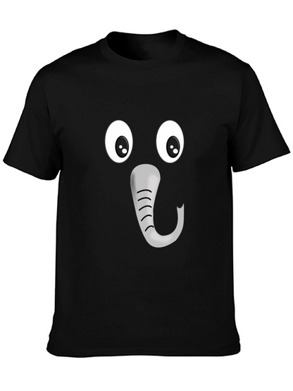 Elephant Face Graphic T-Shirt - Fun & Unique Design