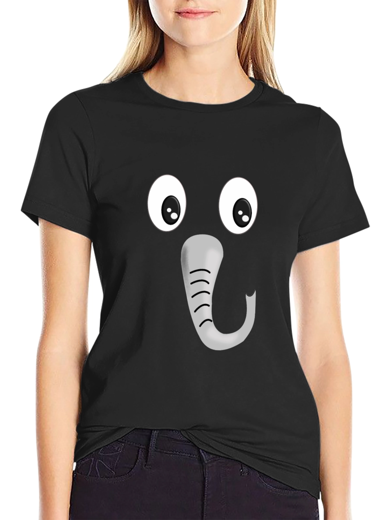 Elephant Face Graphic T-Shirt - Fun & Unique Design