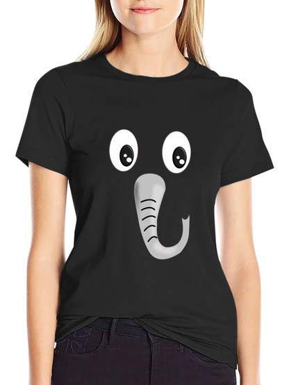 Elephant Face Graphic T-Shirt - Fun & Unique Design