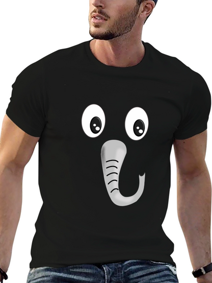 Elephant Face Graphic T-Shirt - Fun & Unique Design