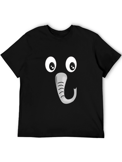 Elephant Face Graphic T-Shirt - Fun & Unique Design