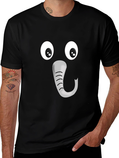 Elephant Face Graphic T-Shirt - Fun & Unique Design
