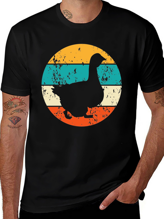 Retro Goose T-Shirt - Vintage Style Farm Animal Tee