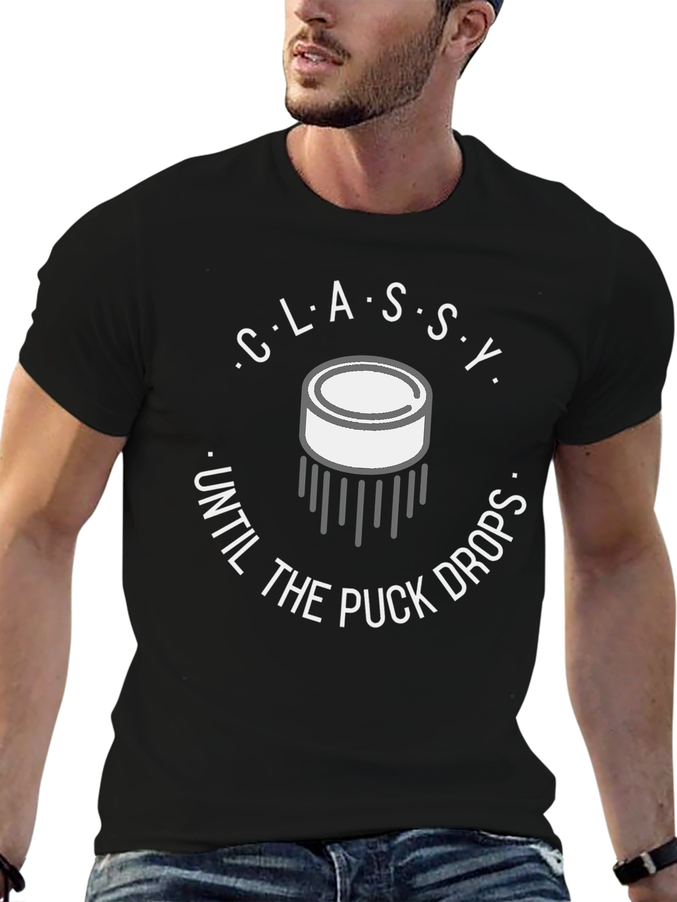 Classy Until the Puck Drops Graphic Tee