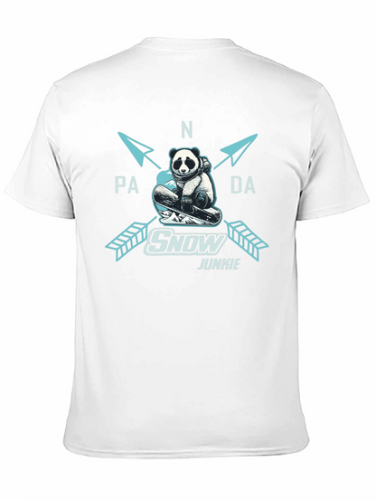 Panda Snow Junkie T-Shirt - Black Cotton Tee