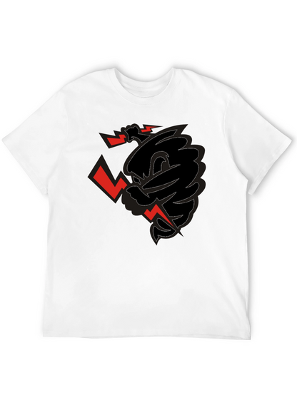 Edgy Graphic Print Black T-Shirt for Men