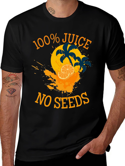 100% Juice No Seeds Black Graphic Tee