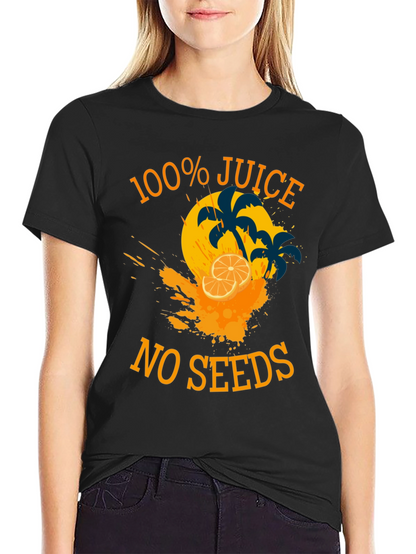 100% Juice No Seeds Black Graphic Tee