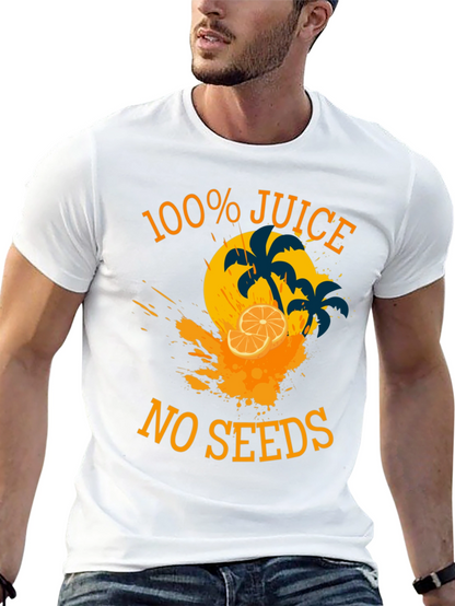 100% Juice No Seeds Black Graphic Tee