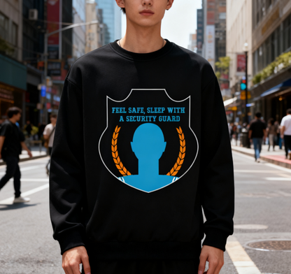 Unisex Security Guard Shield Graphic Sweatshirt (Funny Slogan)