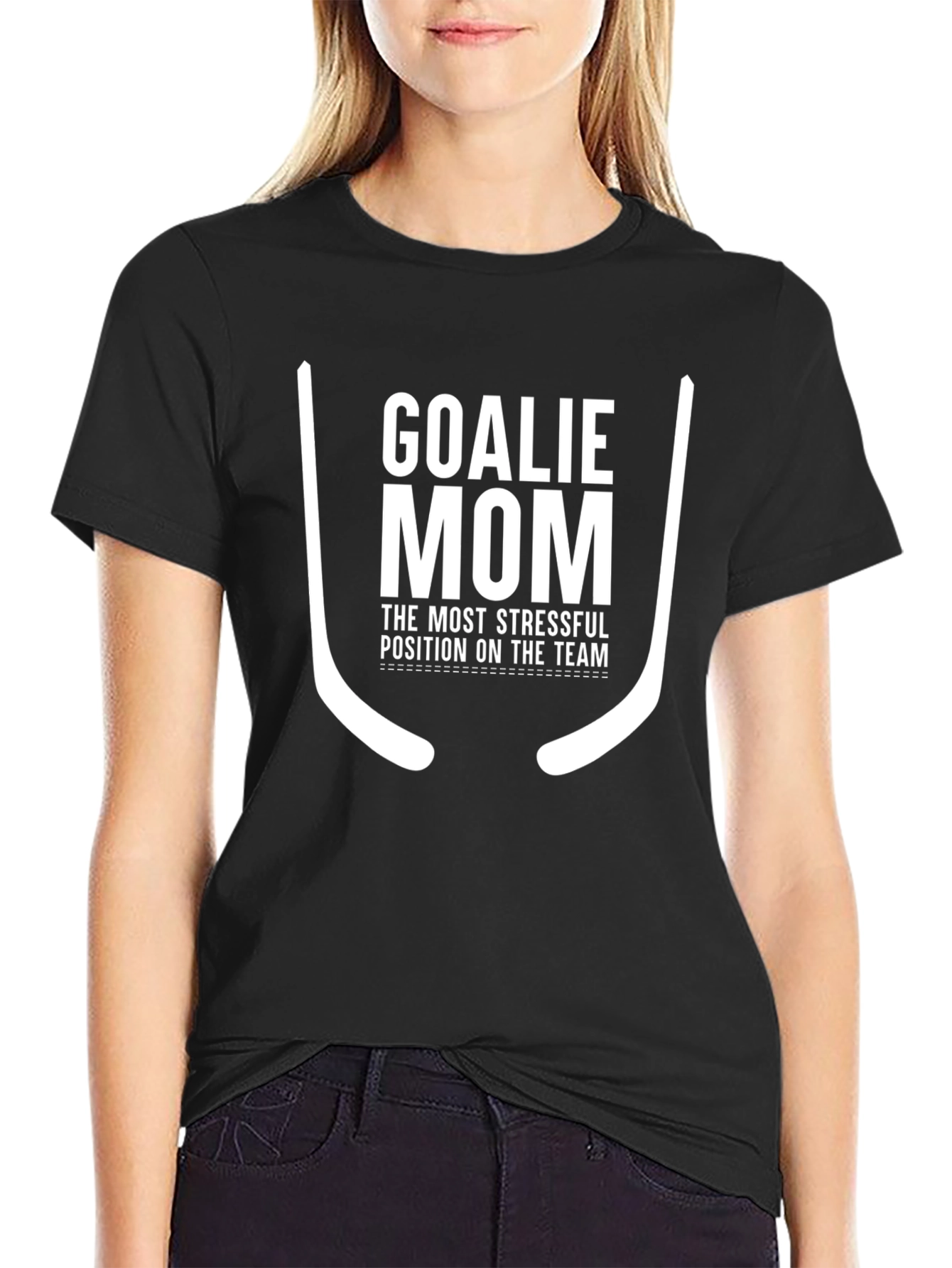 Goalie Mom T-Shirt - Stressful Team Position Tee