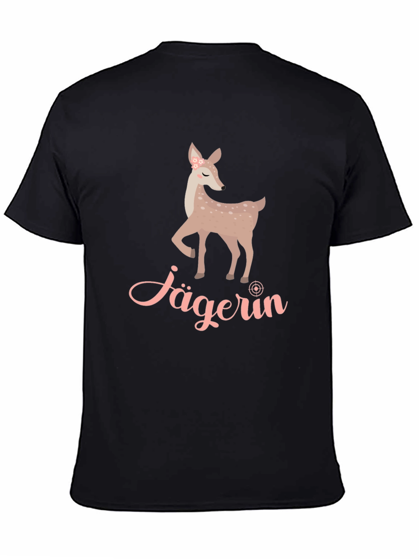 Jägerin Deer Graphic Tee - Black Cotton T-Shirt