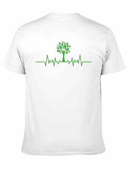 Tree Heartbeat Graphic T-Shirt - Nature Lover Tee