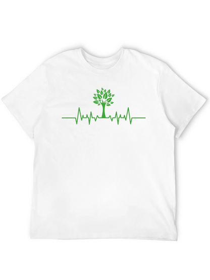Tree Heartbeat Graphic T-Shirt - Nature Lover Tee