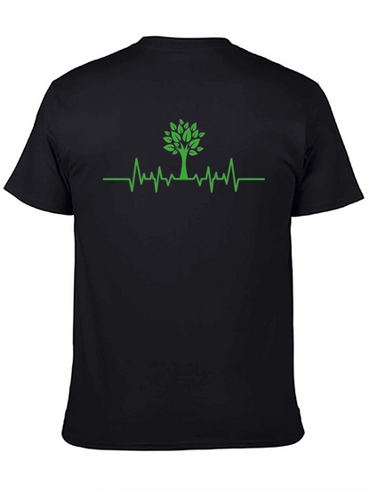 Tree Heartbeat Graphic T-Shirt - Nature Lover Tee