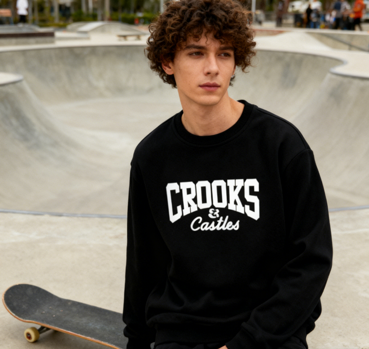 Crooks & Castles' Emblematic Crewneck Sweatshirt