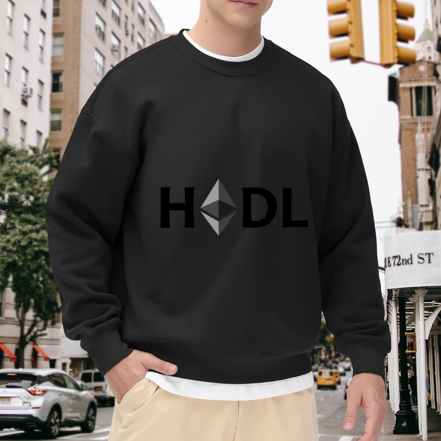 Playful Ethereum "HODL" Crypto Sweatshirt