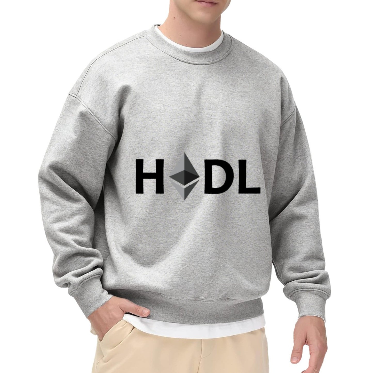 Playful Ethereum "HODL" Crypto Sweatshirt
