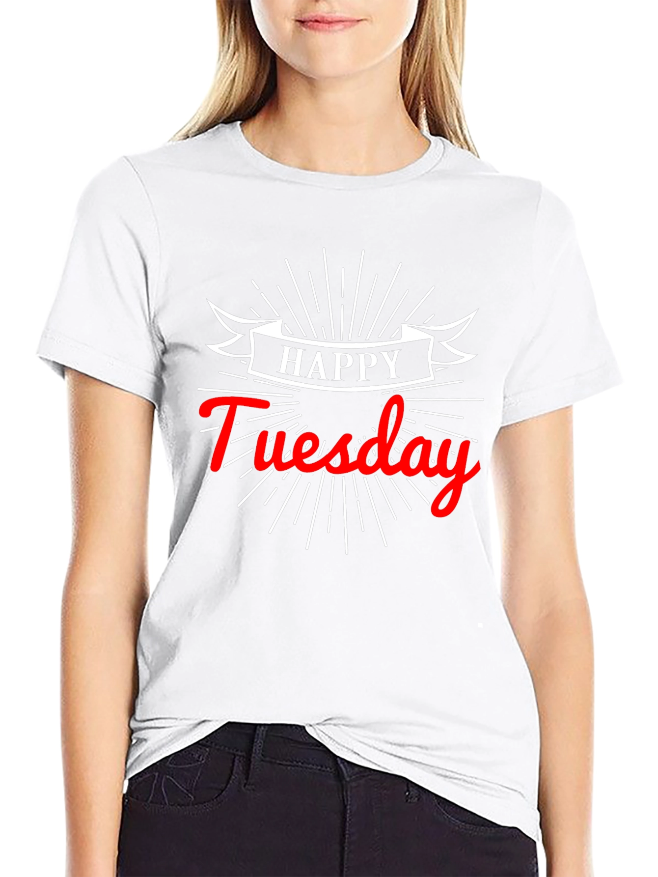Happy Tuesday Graphic Tee - Soft Cotton Black T-Shirt