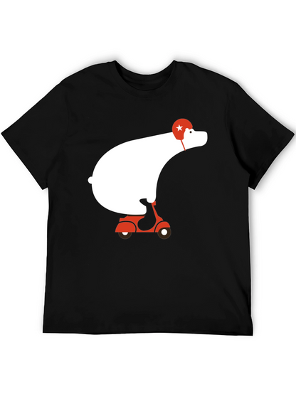 Bear on Scooter Graphic Tee - Cool Casual Style