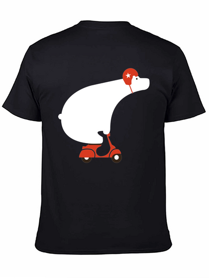 Bear on Scooter Graphic Tee - Cool Casual Style