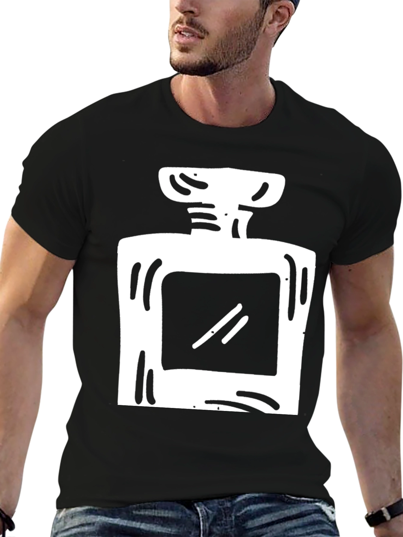 Trendy Perfume Bottle Graphic T-Shirt