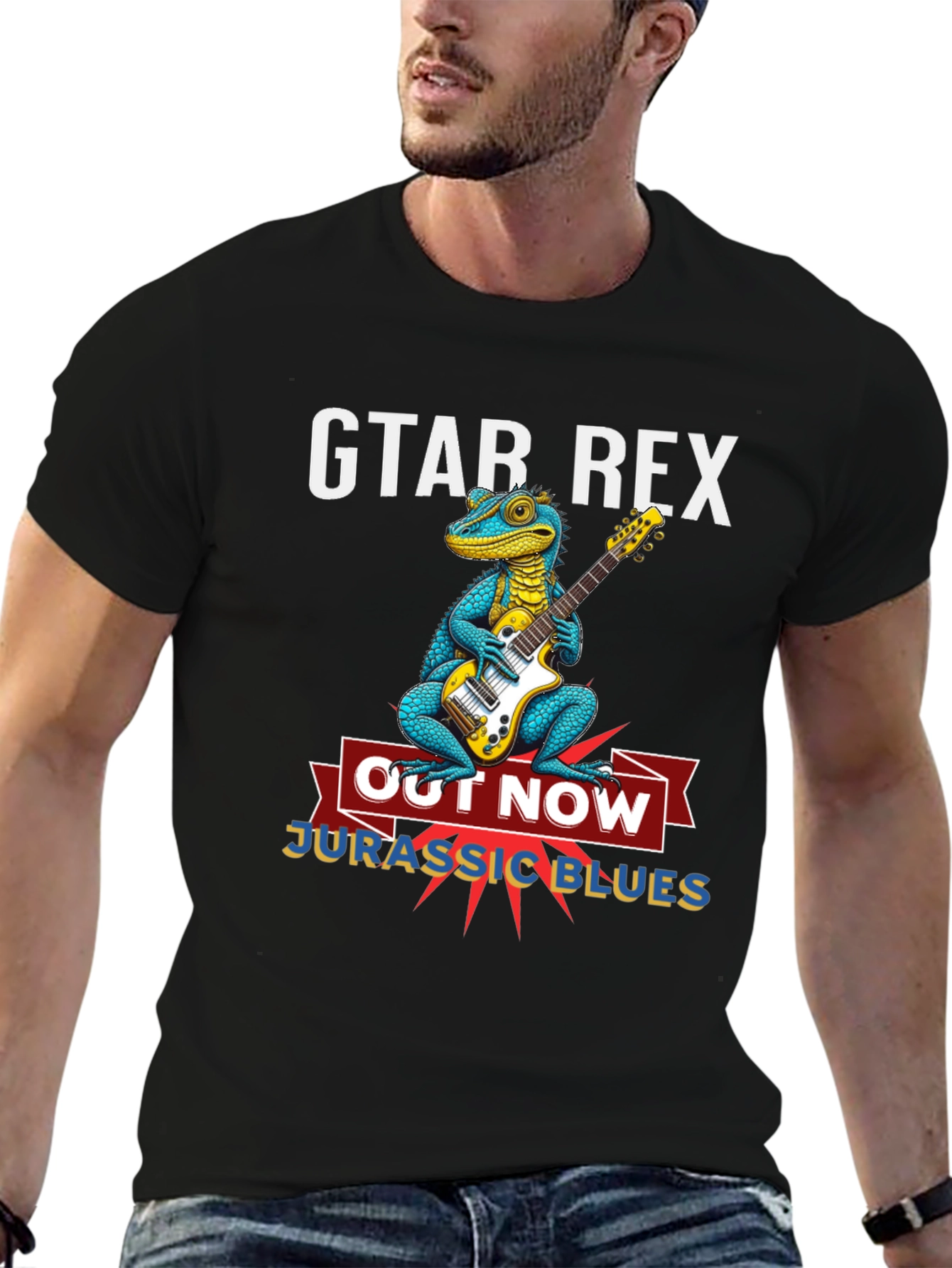 Gtar Rex Jurassic Blues T-Shirt