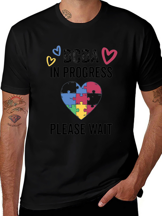 BCBA in Progress Puzzle Heart Tee