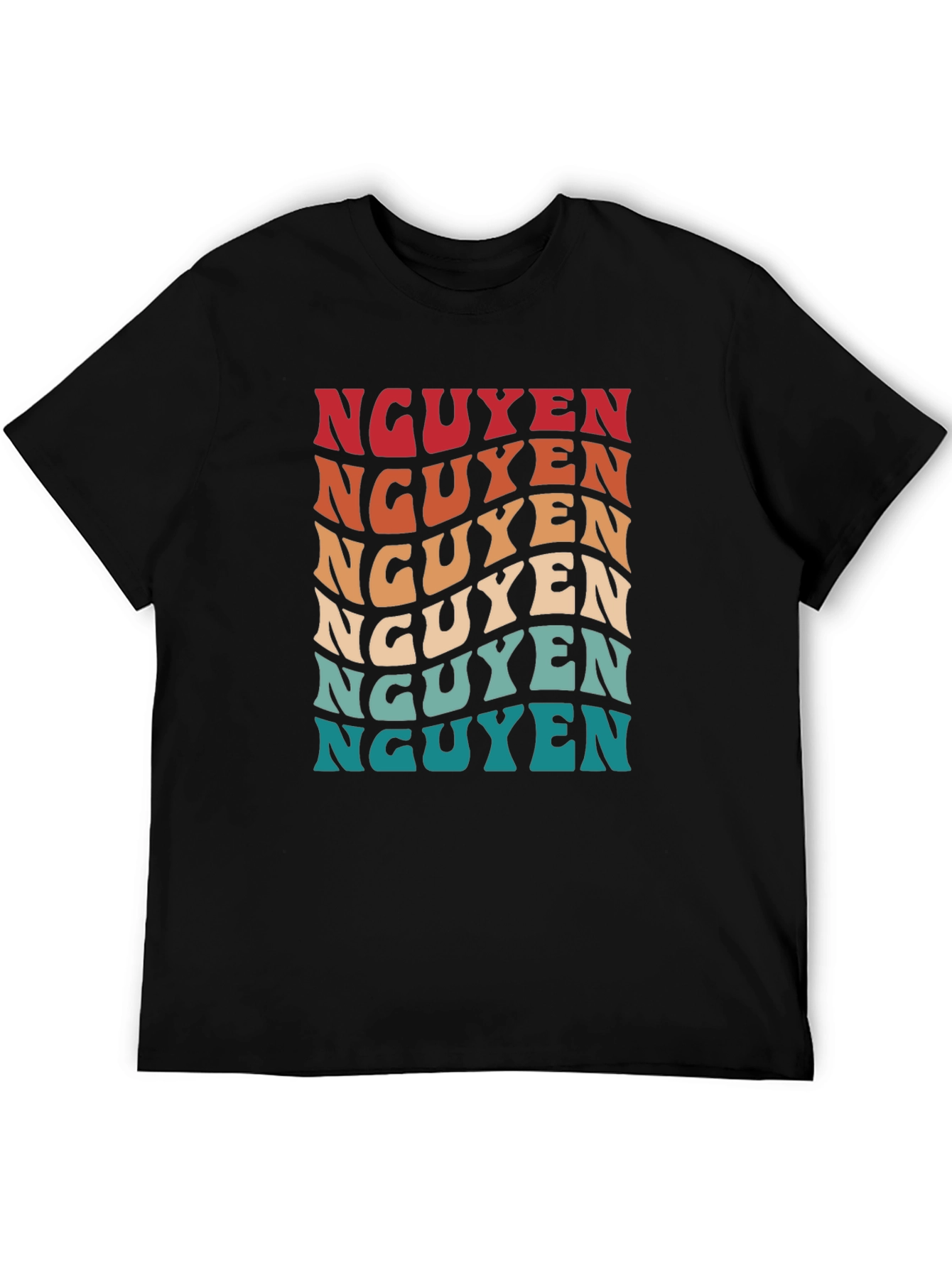 Nguyen Retro Wave T-Shirt | Vietnamese Last Name Tee