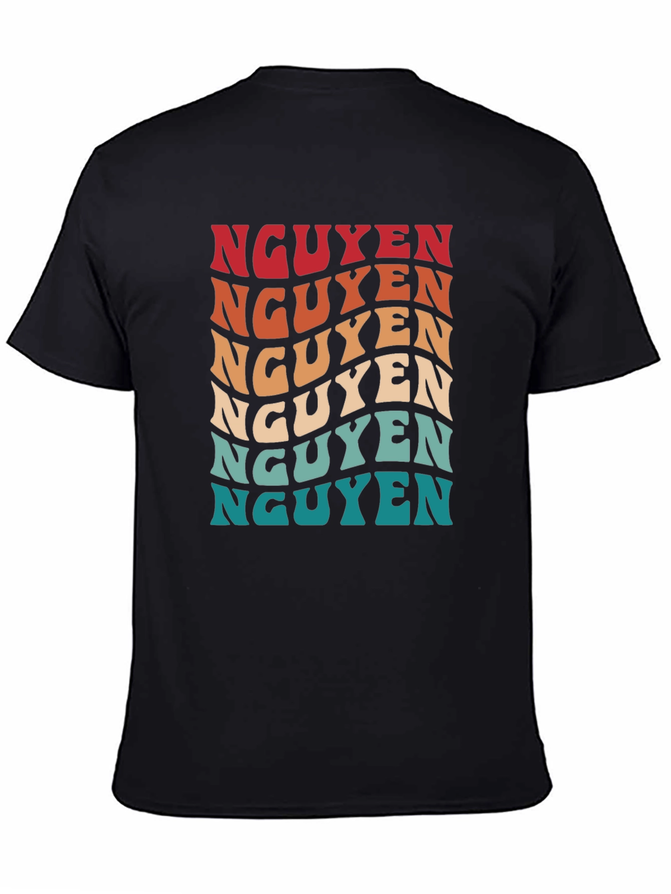 Nguyen Retro Wave T-Shirt | Vietnamese Last Name Tee