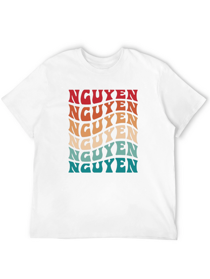 Nguyen Retro Wave T-Shirt | Vietnamese Last Name Tee