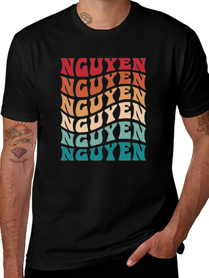 Nguyen Retro Wave T-Shirt | Vietnamese Last Name Tee