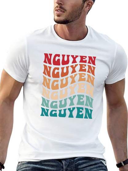 Nguyen Retro Wave T-Shirt | Vietnamese Last Name Tee