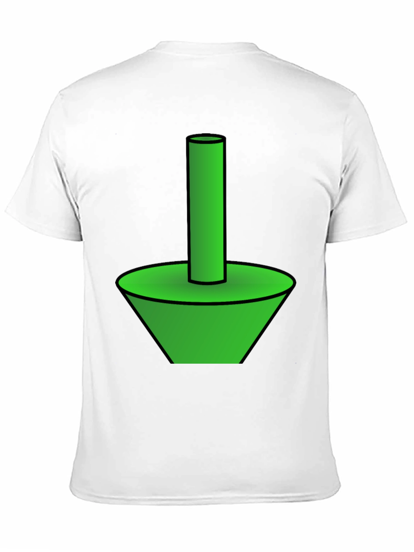 Funky Green Cone & Cylinder Graphic T-Shirt