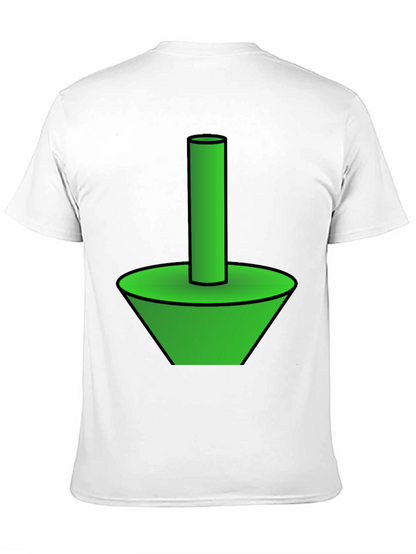Funky Green Cone & Cylinder Graphic T-Shirt