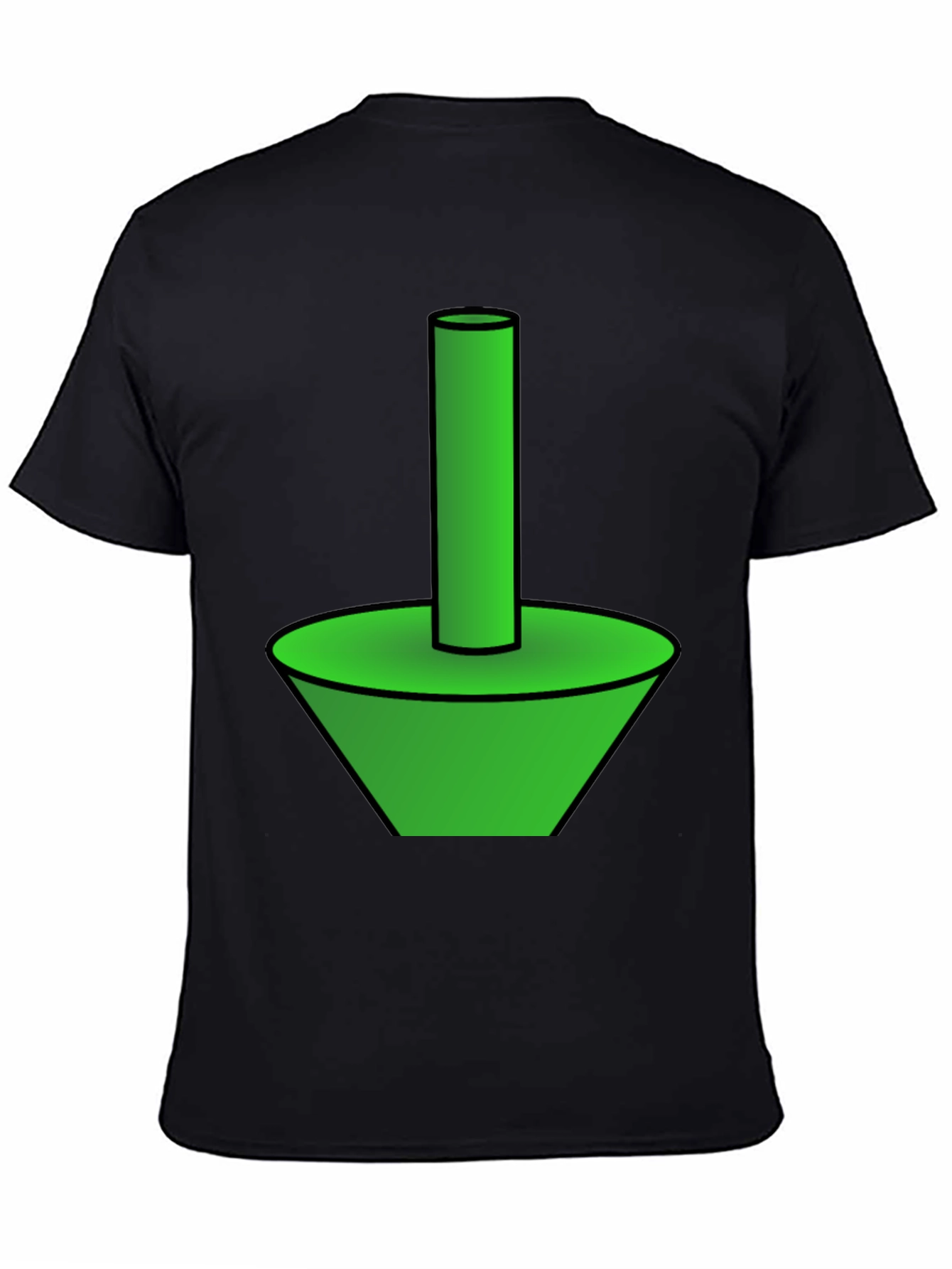 Funky Green Cone & Cylinder Graphic T-Shirt