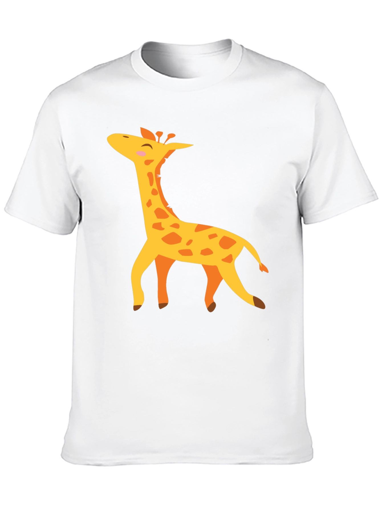Giraffe Graphic T-Shirt - Black Crew Neck Tee