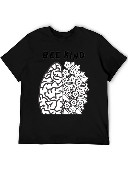 Bee Kind Brain Flower T-Shirt