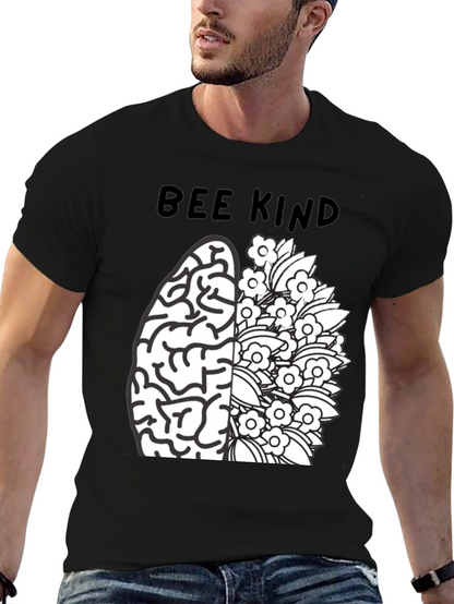 Bee Kind Brain Flower T-Shirt