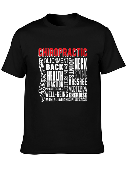 Chiropractic Word Art T-Shirt - Wellness Tee