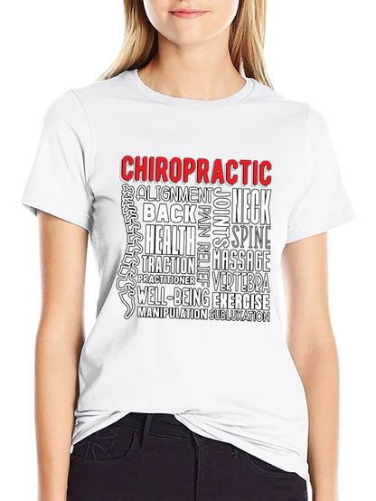 Chiropractic Word Art T-Shirt - Wellness Tee