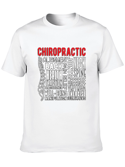 Chiropractic Word Art T-Shirt - Wellness Tee
