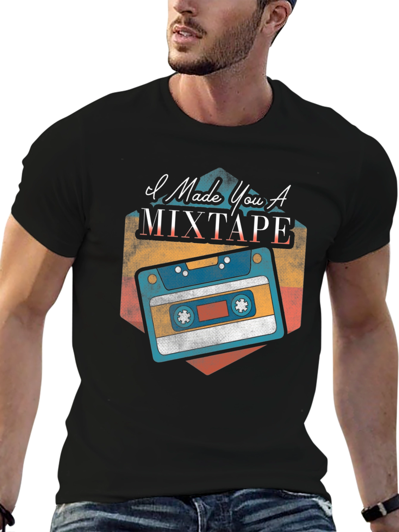 I Made You A Mixtape Black T-Shirt