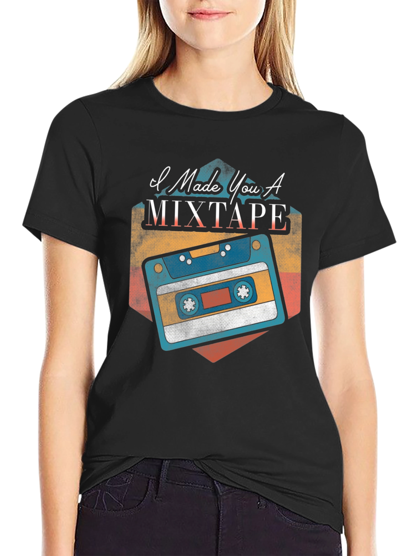 I Made You A Mixtape Black T-Shirt