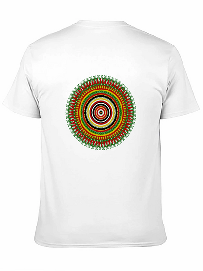 Rasta Mandala Black T-Shirt - Vivid Graphic Print