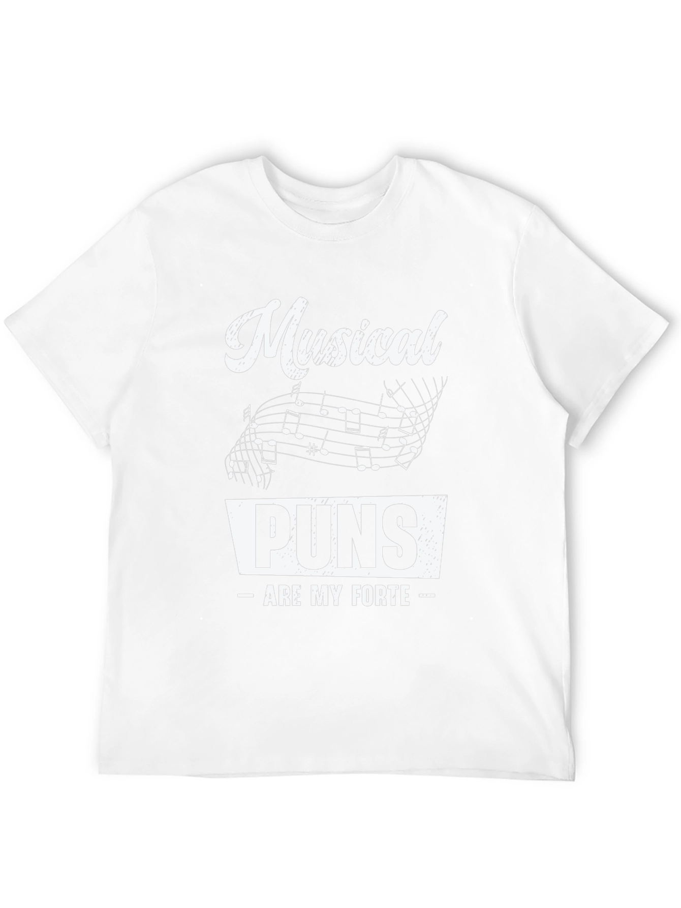 Musical Puns Mens Black Graphic Tee